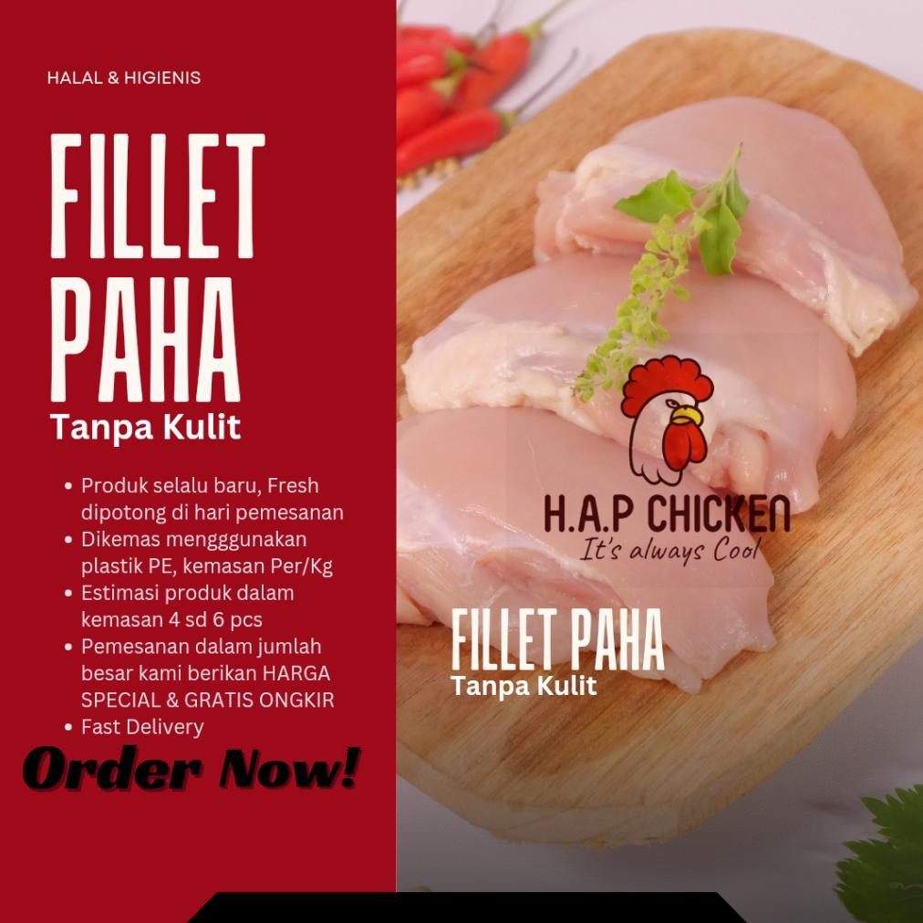 

Daging Ayam Paha Fillet Boneless (Tanpa Kulit) aSt