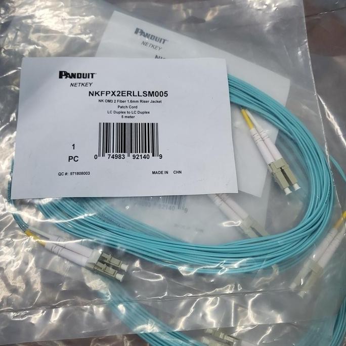 TERLARIS - Panduit Patchcord FO LC LC MM OM3 5Meter Panduit LC to LC 5m Multimode
