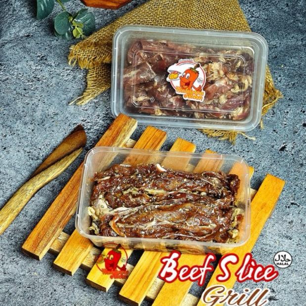 

NEW ! BEEF SLICE GRILL MARINASI HOMEMADE HALAL 250GR aSt
