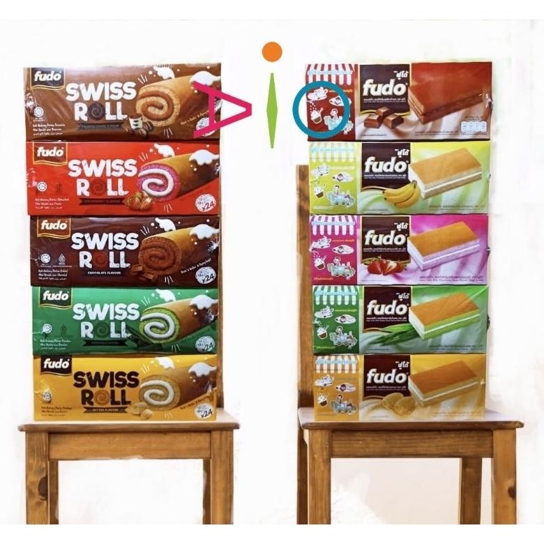 

FUDO Swiss Roll Layer Cake With Cream Flavour (18g x 24pcs) aSt