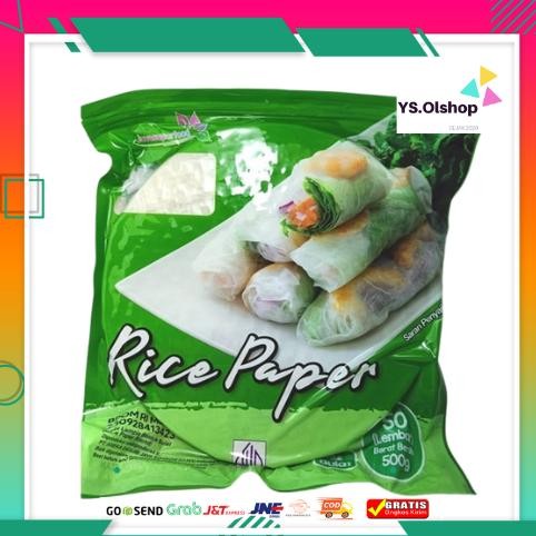 

Rice Paper Bulat 500 g isi 50 lembar - Banh Trang 22cm - Kulit Lumpia Vietnam- Rice roll- Salad Wrap aSt