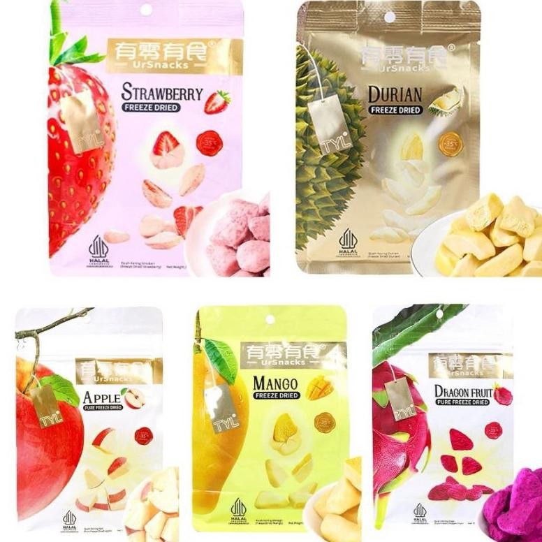 

(Halal) Tyl Ursnack Freeze Dried Fruit / Snack Durian Vacum / Strawberry Beku aSt