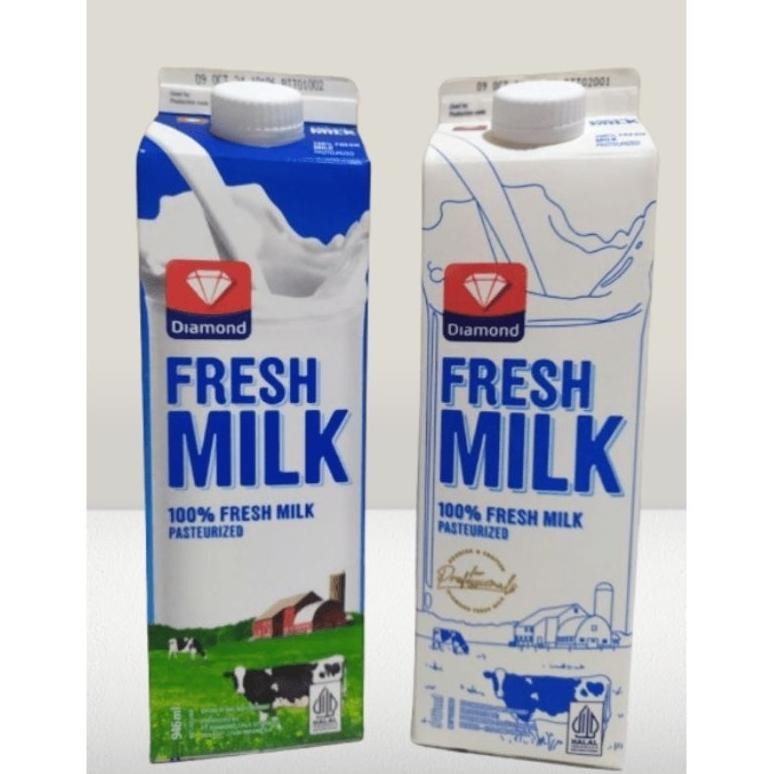 

Fresh milk Diamond plain 946ml Freshmilk Diamond 1L aSt