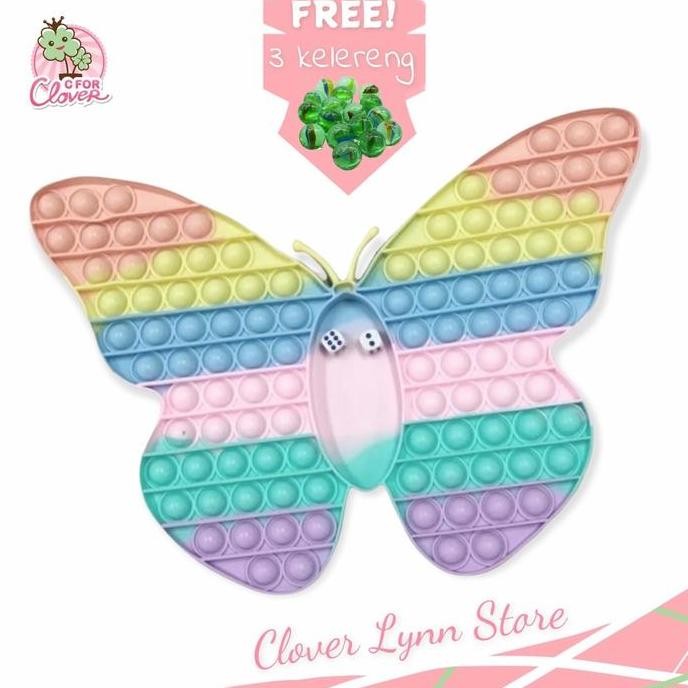 Promo Pop It Battle Jumbo Butterfly / Popit Tiktok Viral Dadu Bubble 2