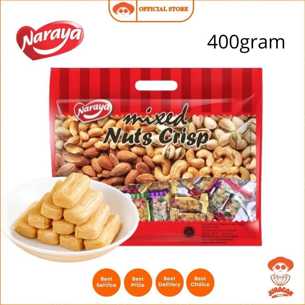 

Naraya Mixed Nuts Crispy Tingting Kacang Permen Halal 400gr aSt
