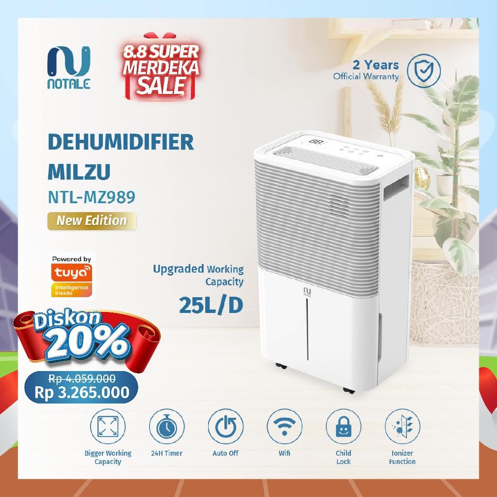 JEAN_ Notale Milzu Dehumidifier Penyerap Lembab Ruangan Dehumidifier Ruangan NTL-MZ989