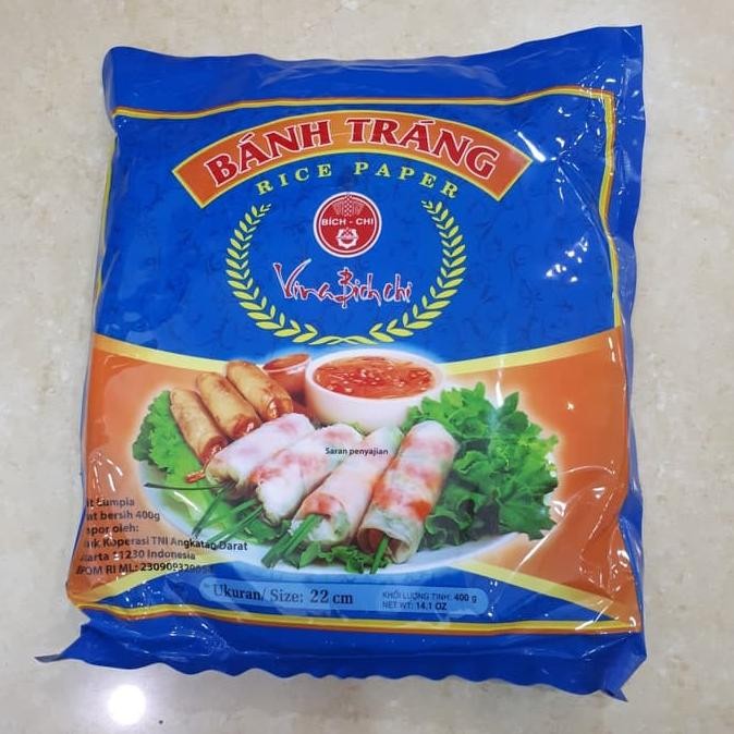 

Rice Paper Vietnam Banh Trang BichChi 16cm - 400gr / Bich Chi Bantrang Kulit Lumpia Bici Banhtrang aSt