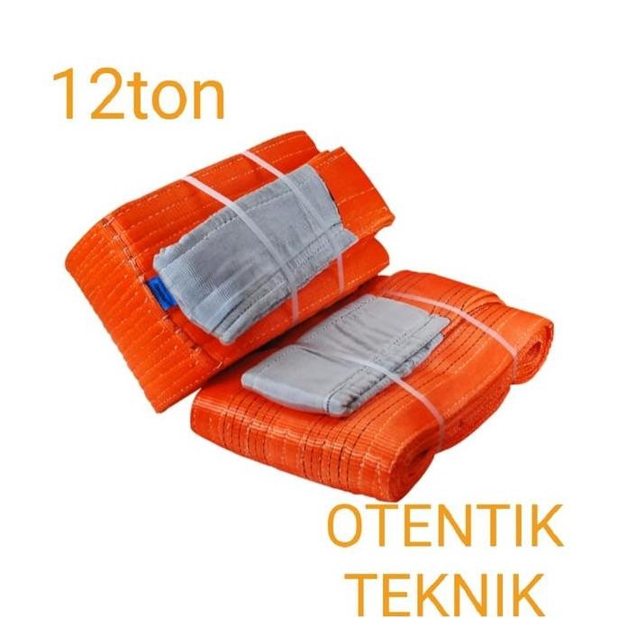 Siap Kirim Webbing Sling Belt 12 Ton x 10 Meter Tali Sabuk Angkat Berat 12T x 10M Webbing