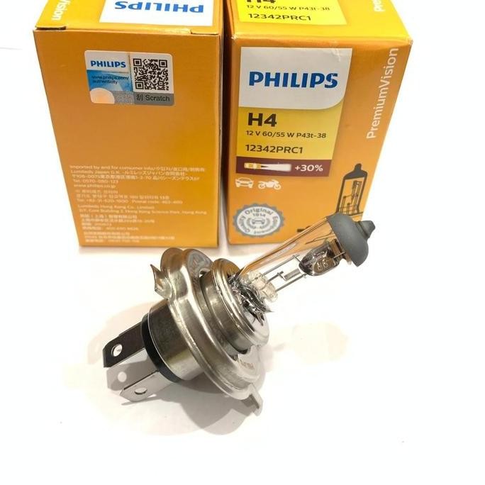 Sale Bohlam Mobil H4 Isi 2 Original Philips 12V 60/55 Watt Warna Kuning