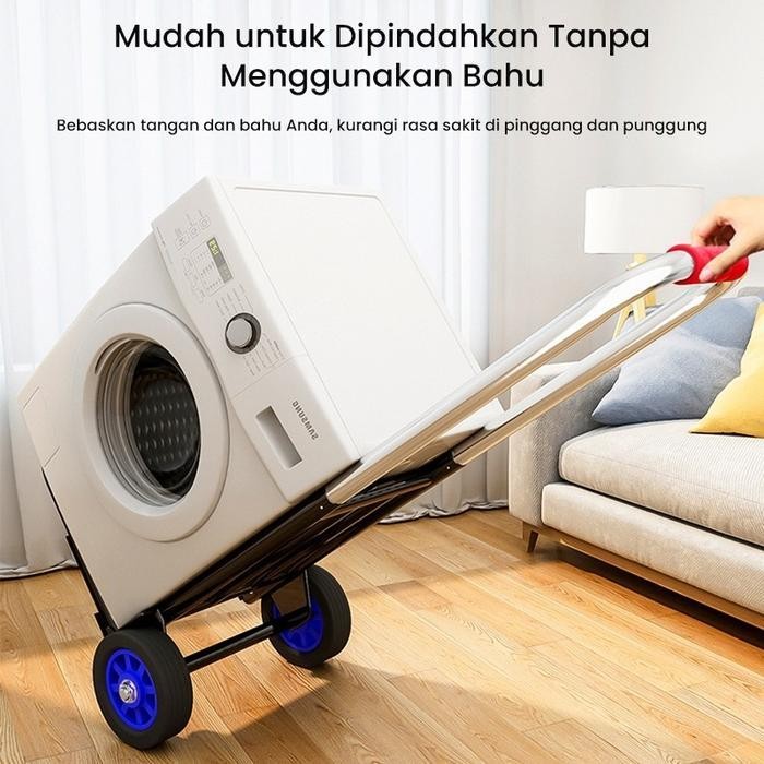 Lipat Bahan Besi Trolley Troli Troly Lipat Besi Galon Tabung Gas Serbaguna Barang Serbaguna Portable