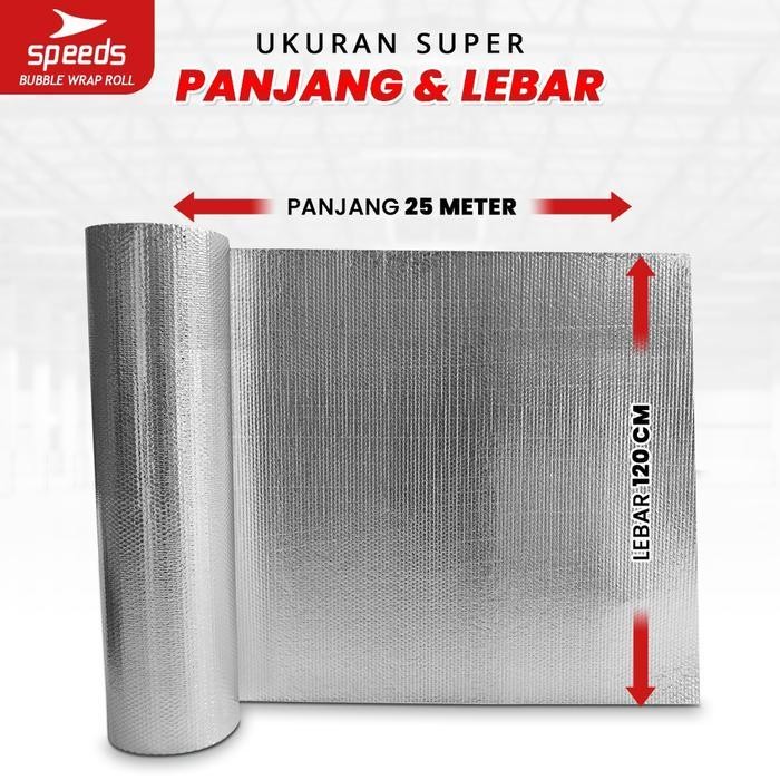 

Speeds Bubble Wrap Aluminum Foil Roll Insulasi Atap Peredam Panas Dingin Tebal Gelembung Anti Pecah Aluminium Plastik Original Dan Terpercaya