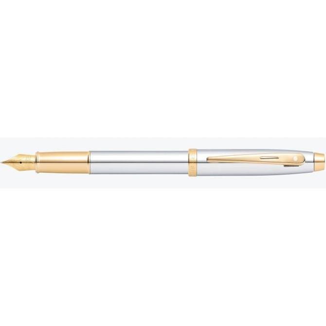 

Sheaffer 100 Chrome with Gold Tone Fountain Pen