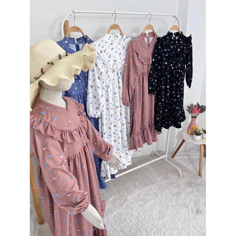 GAMIS ANAK CARLA SMLXL BABY.CLOTH UNTUK UMUR 3-14TAHUN BAJU MUSLIM  PANJANG  REMAJA  JILBAB  LEBARAN