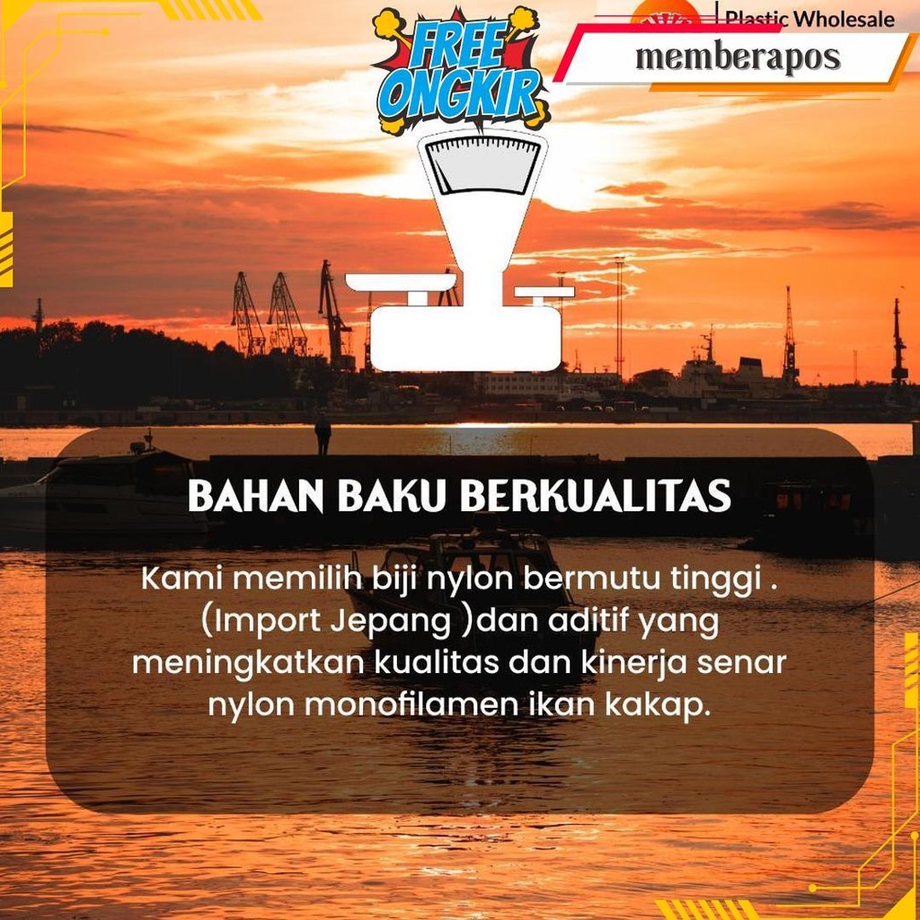 Senar Cap Ikan Kakap  Ukuran 1000 (70)  Per Roll /Tali Senar Pancing / Senar Layangan Cod