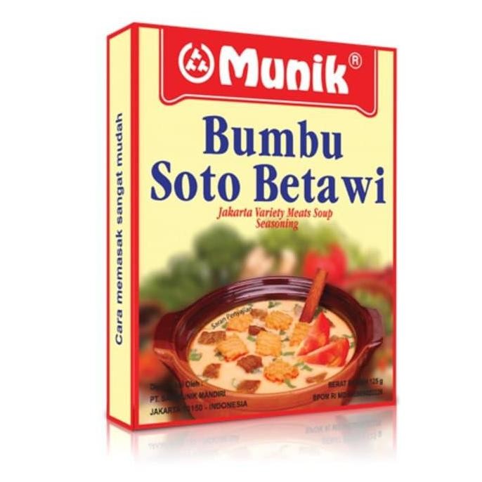 

DISKON! MUNIK BUMBU SOTO BETAWI 125GR BUMBU INSTAN ASLI INDONESIA