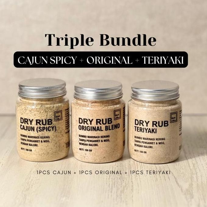 

DISKON! LEANLAB BUMBU MASAK DRY RUB TRIPLE 100G X3 ORIGINAL CAJUN