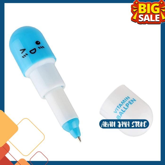 

PULPEN KAPSUL PEN VITAMIN ALAT TULIS SOUVENIR EMO LUCU BALLPOINT PENA BY ABADI JAYA STORE