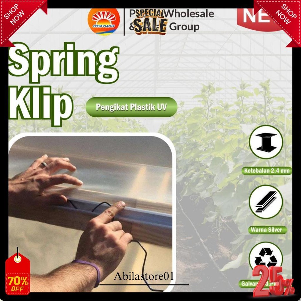 Penjepit Plastik Uv / Spring Klip Alat Pasang Plastik Uv Terlaris