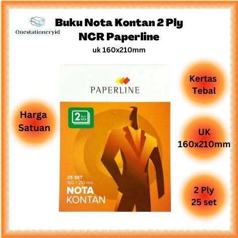 

DISKON! BUKU NOTA KONTAN PAPERLINE 2 PLY BESAR 160X210MM | BUKU RANGKAP PUTIH MERAH 1 PACK 10 BUKU