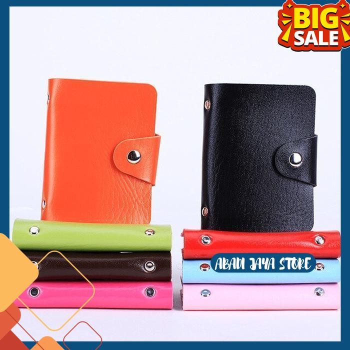 

DOMPET KARTU 24 SLOT BAHAN KULIT - BANK CARD HOLDER ATM KARTU NAMA BY ABADI JAYA STORE