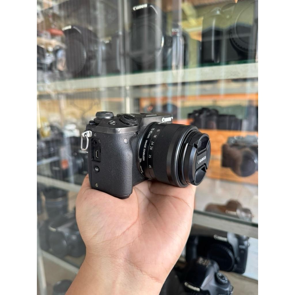 Sf [Kamera Mirrorless] Canon Eos M6 Black Mulus Second Bergaransi Original