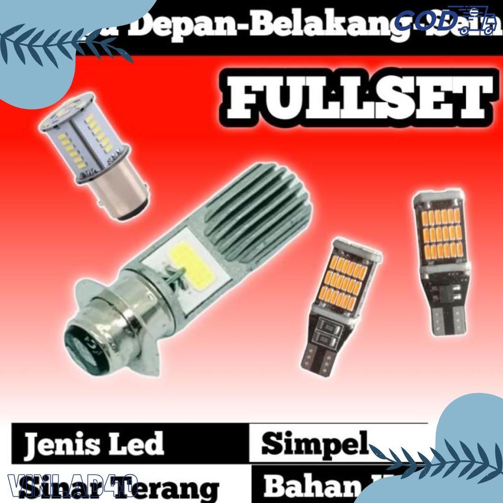 Lampu Led Depan Belakang Stop Motor Matic Manual Honda Yamaha Beat Vario Scoopy Mio Fi F1 Karbu Old 