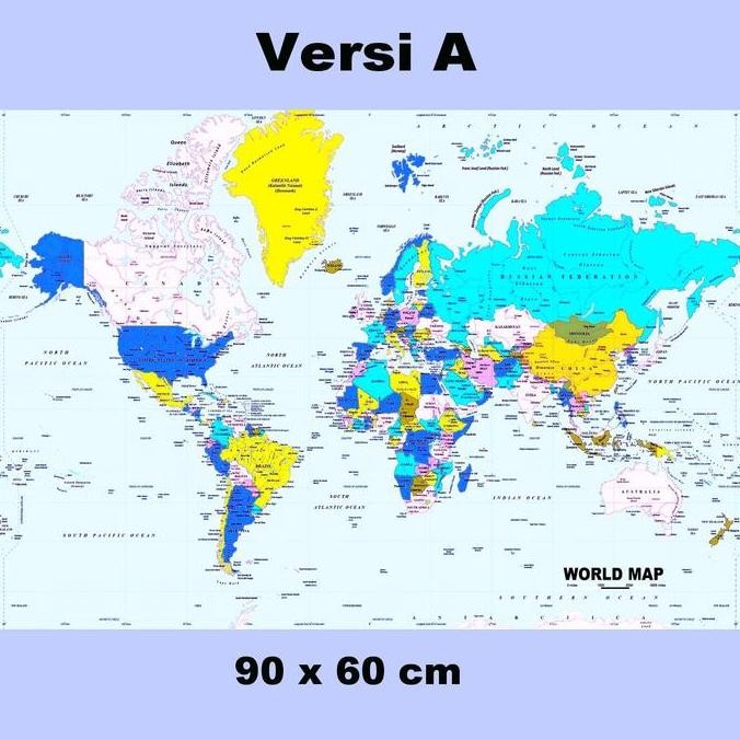 

PETA DUNIA BIASA DICETAK PREMIUM ( BAHASA INGGRIS )