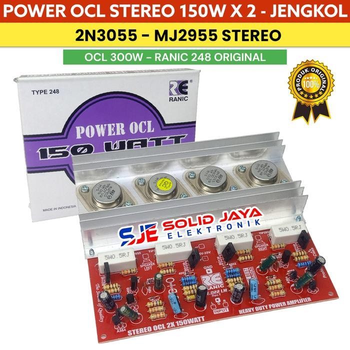 KIT POWER OCL 300W STEREO JENGKOL 2N3055 MJ2955 - POWER AMPLIFIER OCL STEREO 2X150W TR FINAL JENGKOL