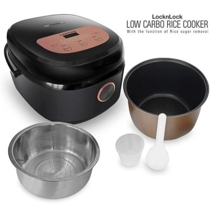 TERMURAH - Lock n Lock EJR328BLK Rice Cooker 2Liter Low Sugar Carbo EJR 328
