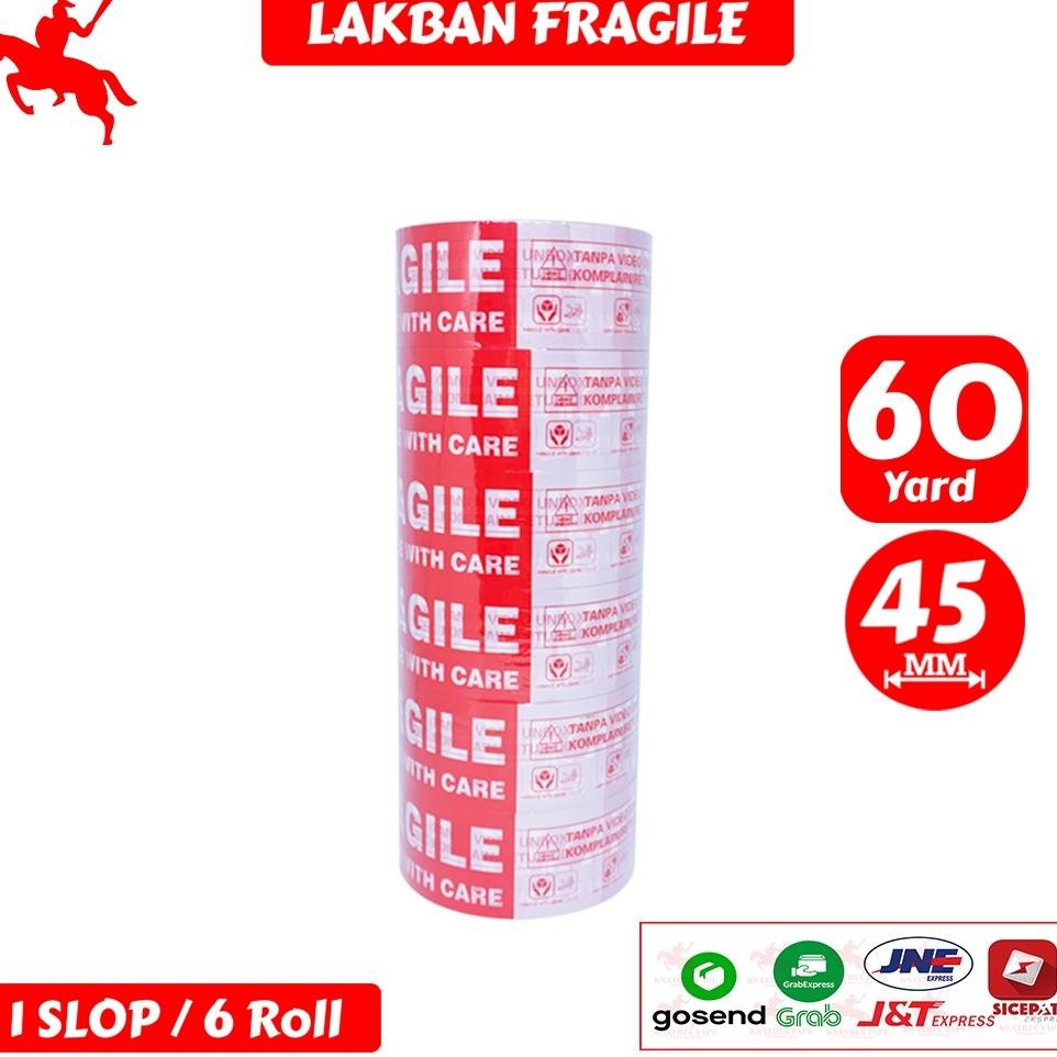 

Lakban Opp Tape Lakban Fragile Ksatria Tape 45Mm X 60 Yard 1 Slop