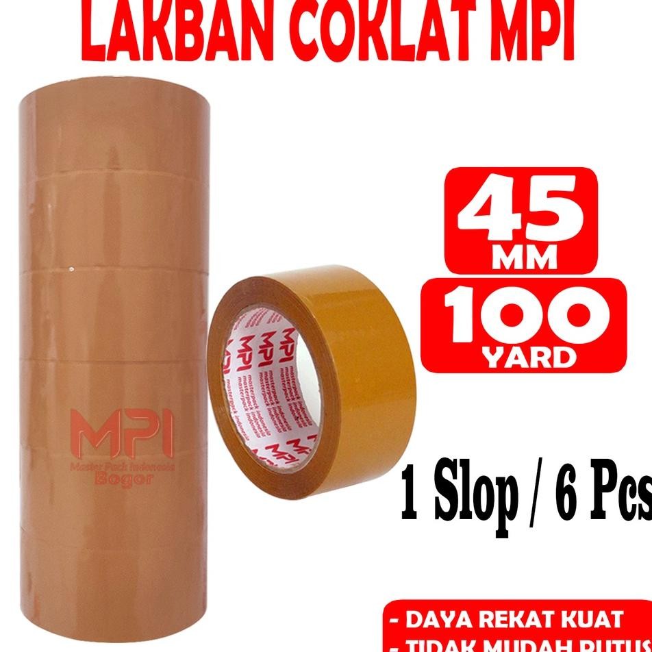 

6 Pcs Lakban Coklat Mpi 45 Mm X 100 Yard Bc Lakban Untuk Paing Master Pa Indonesia Bogor