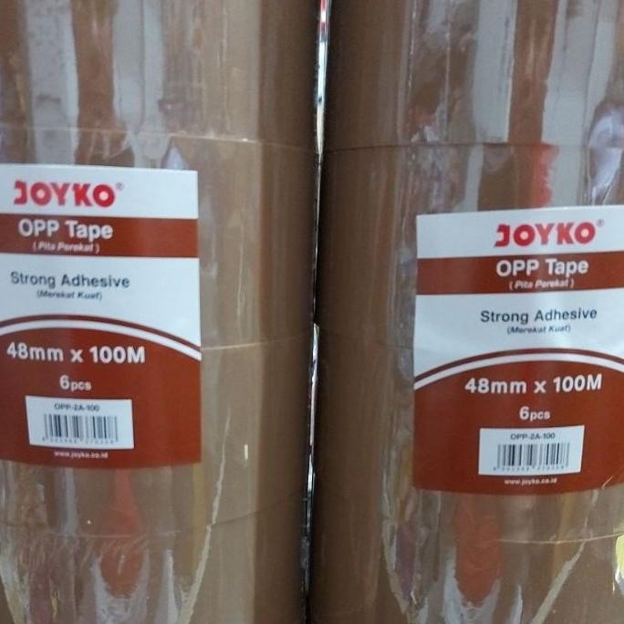 

Lakban Coklat Dan Bening Merk Joyko 48Mm X 100 Meter Tertera 6 Roll