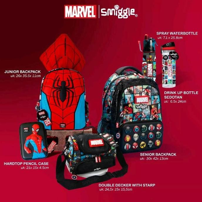 (Allthebest) Tas smiggle Marvel/smiggle spiderman