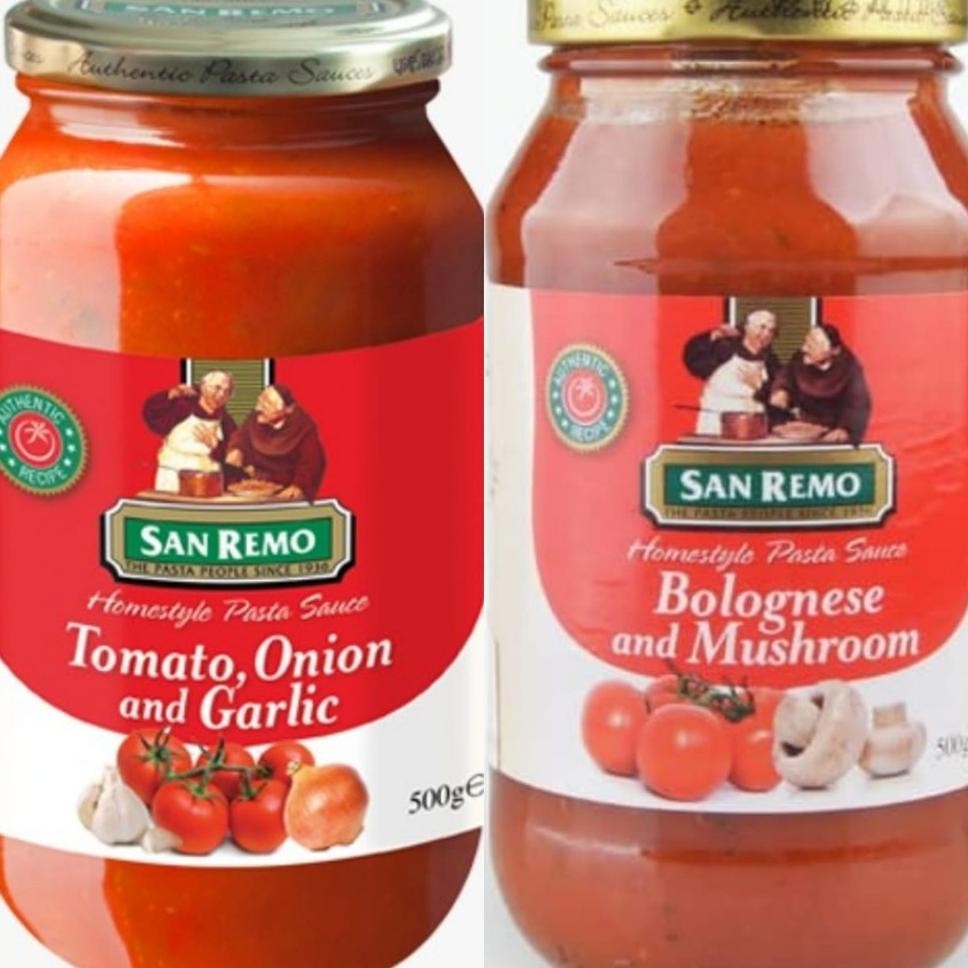 

San Remo Saus Pasta Tomato Onion Garlic Bolognese Mushroom Gr Bubble Wrap