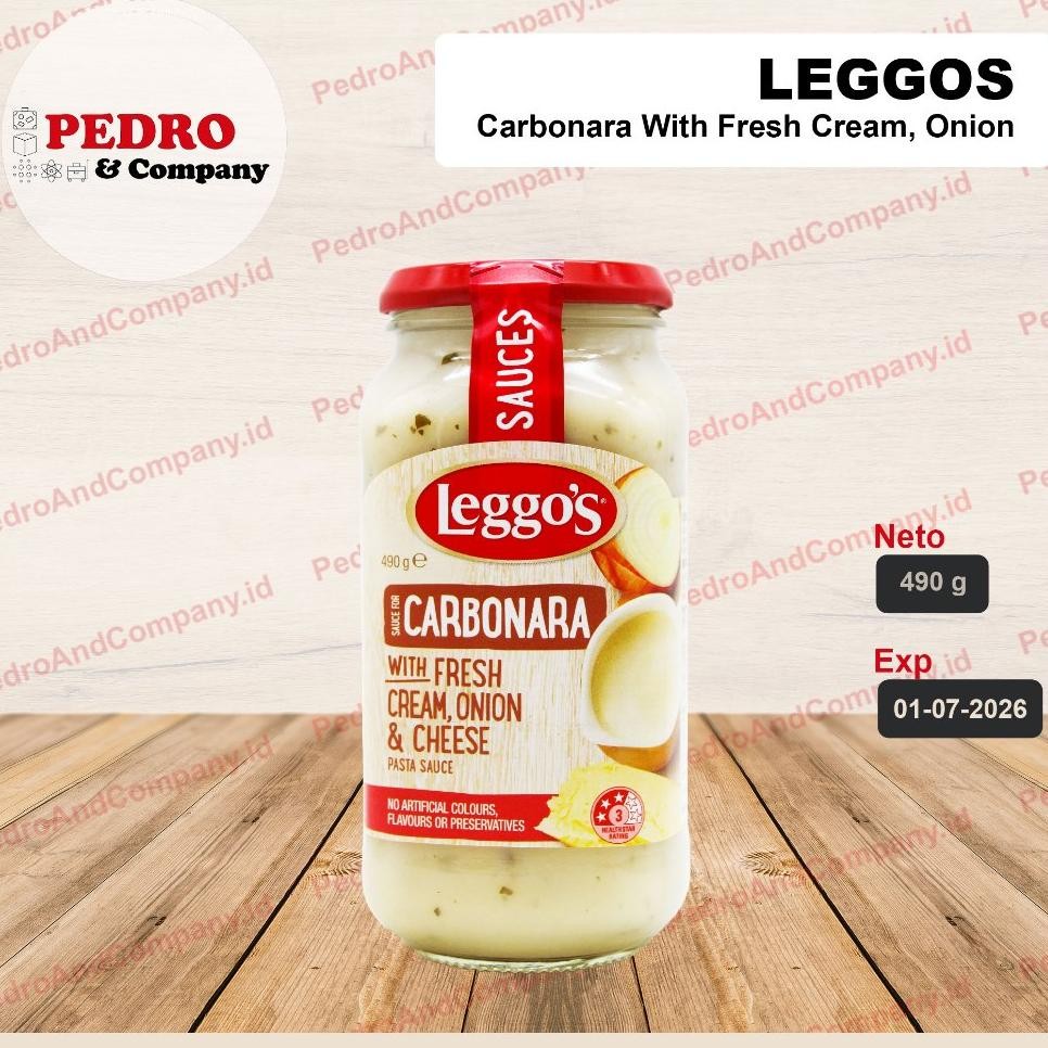 

Leggos Carbonara Fresh Cream Onion Cheese 490 Gram Saus Pasta