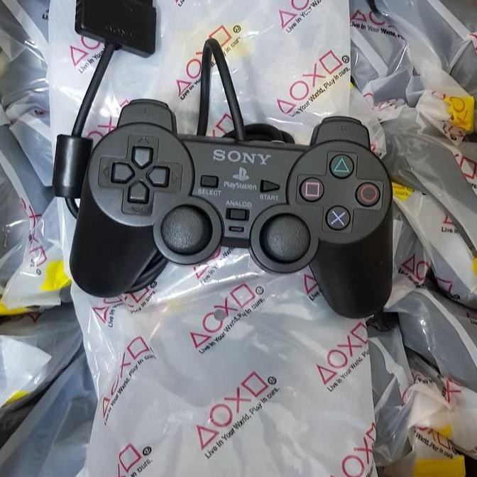 Produk Baru Stik PS2 TW Hitam Logo Sony - Stick PS2 Ori Dualshock Getar