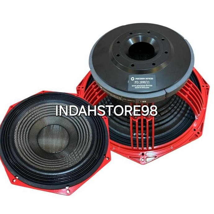 Speaker Komponen 18 inch PD1890/II Carbon Speaker PD 1890 Carbon Merah