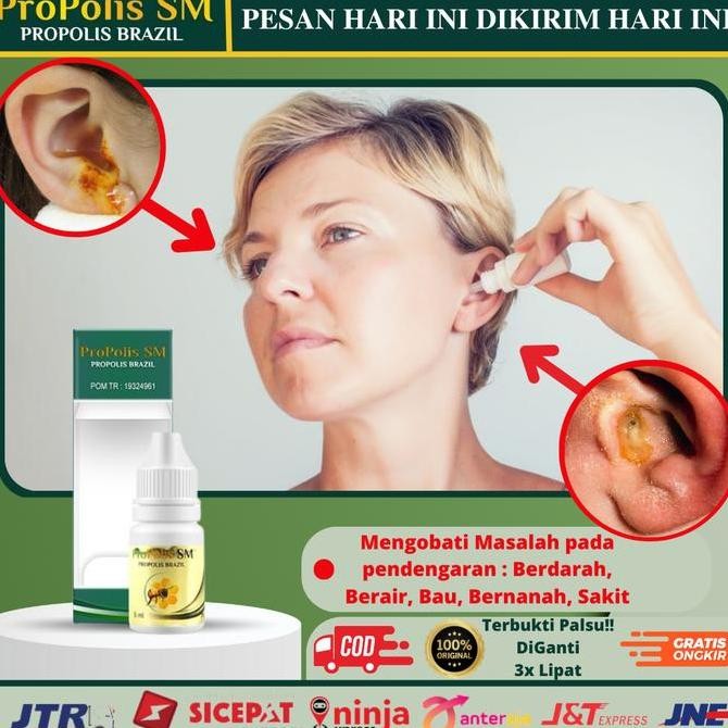 NEW Obat Herbal Tetes Telinga Berdengung Congek Bernanah - PROPOLIS SM ORI