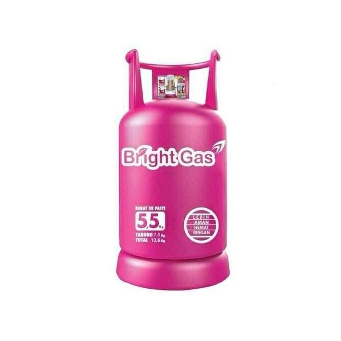 TERBARU - Tabung LPG Bright Gas pink 5.5 Kg + Isi Full & Segel Asli Pertamina