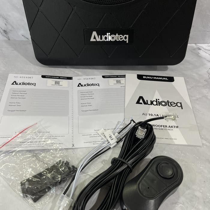 Subwoofer aktif slim kolong Audioteq 10inch mobil