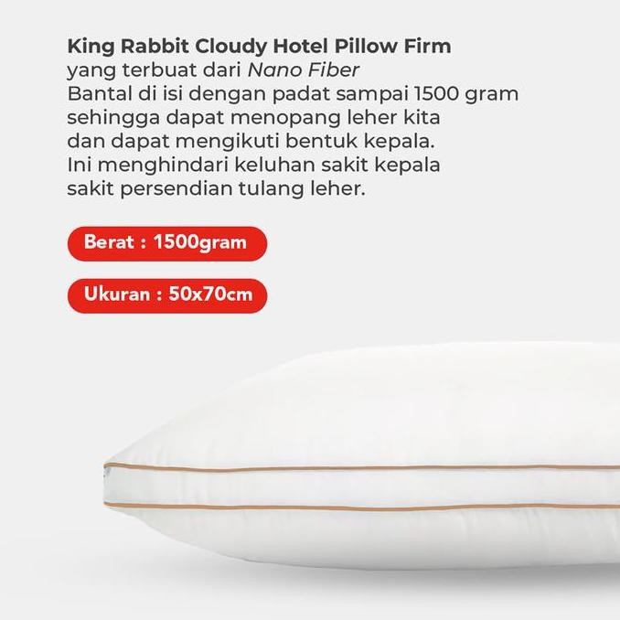 King Rabbit Cloudy Pillow Firm / Bantal Kepala 50X70 Cm