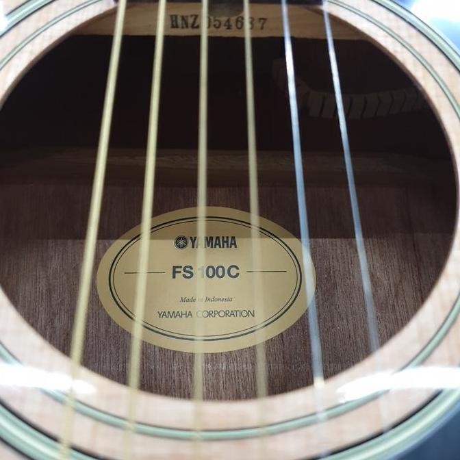 Gitar Akustik Acoustic Yamaha Fs100C Ns Gitar Yamaha Fs 100C Black Original