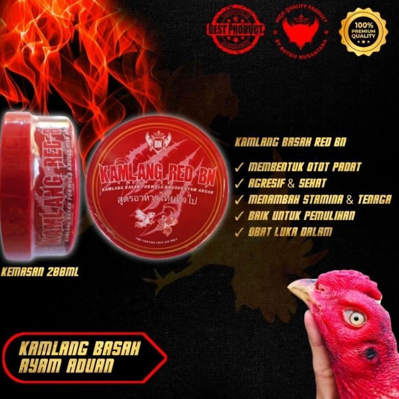 Premium Kamlang Basah Ayam Aduan Red Bn Ayam Siap Tarung Adu Bagus Untuk Pemulihan Obat Luka Dalam S