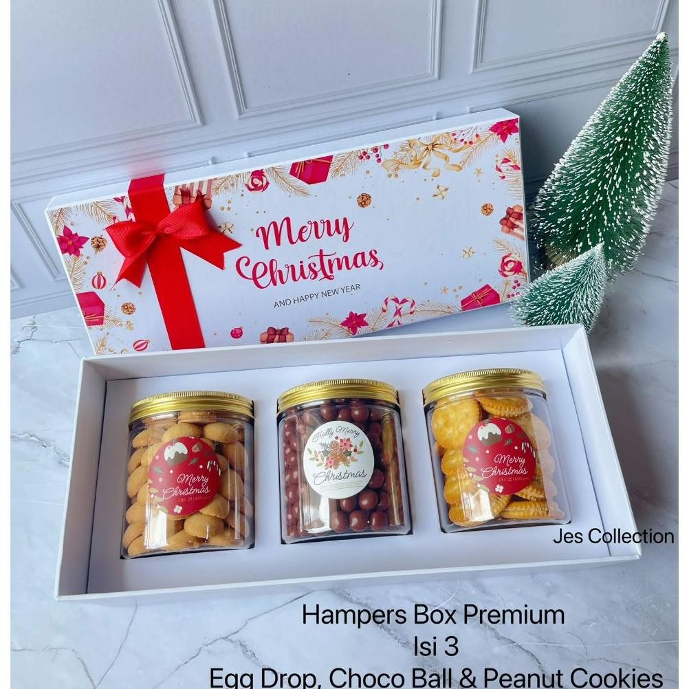 

Original Hampers Cookies Natal Premium Hardbox Isi 3 Jar Murah