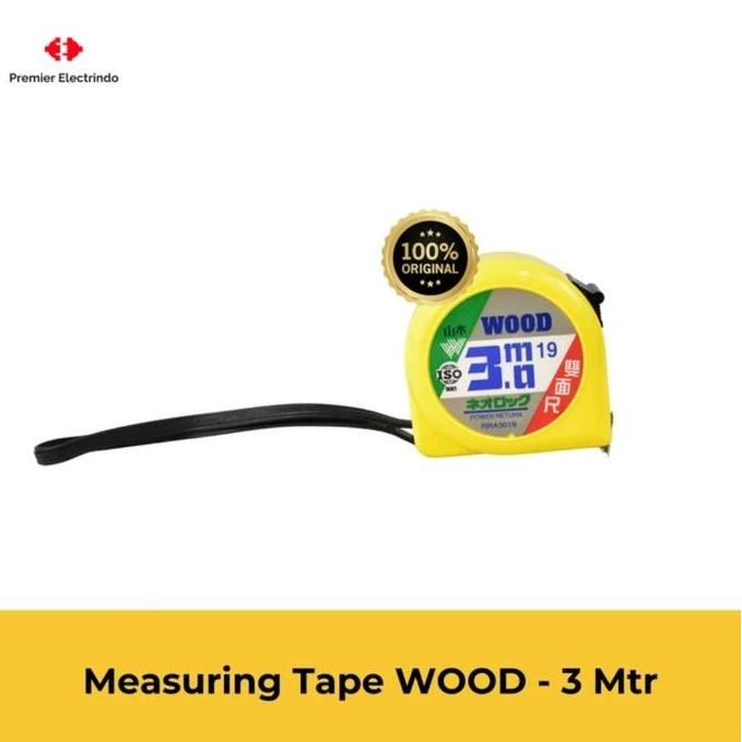 Meteran 3, 5, 7.5 10 Meter Wood Berkualitas Restock