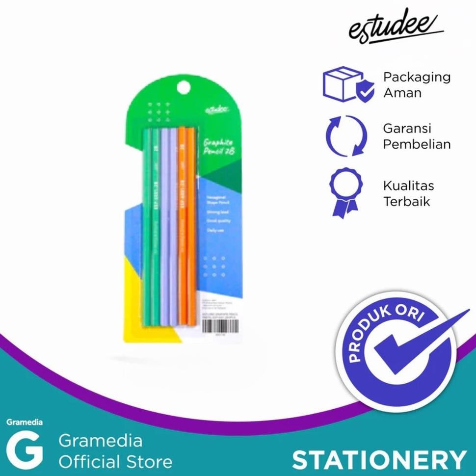 

Pensil 2B Estudee Graphite Pencil Set 6Pcs Pastel