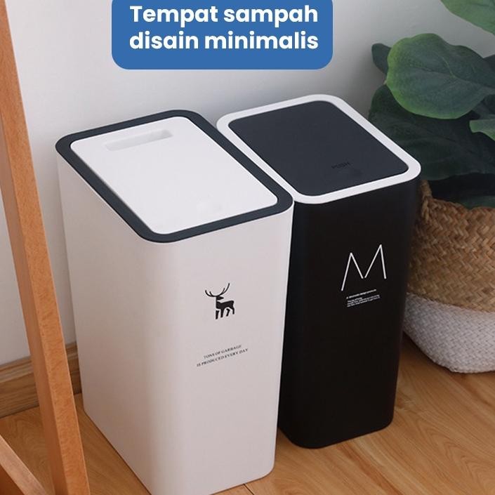 Am67 Inaso Tempat Sampah Kotak Sampah Tertutup Tong Sampah Dapur Keranjang Sampah Plastik Serbagunah