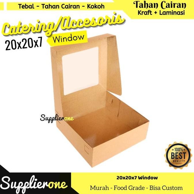 

Baru Dus Catering 25Pcs | Box Nasi Souvenir Ukuran 20X20X7 Cm