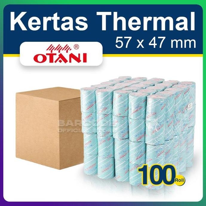

NEW Kertas Thermal OTANI 57x47 mm - 57x47mm 1 Dus Isi 100 Roll Struk Kasir