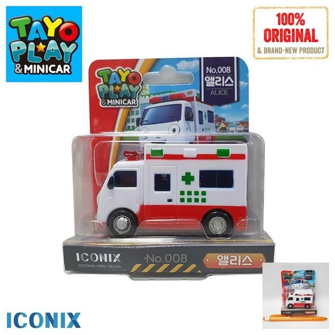 Diskon Mainan Tayo Mini Car Alice Ambulance Iconix - Mobil Ambulans Anak Korea